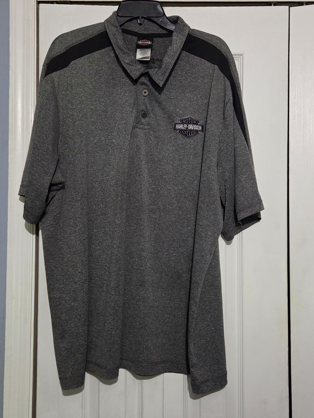 Harley-Davidson Gray Polo with Black Shoulder Accents